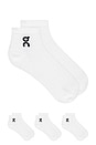 view 1 of 2 Logo Sock Mid 3 Pack in White