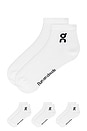 view 2 of 2 Logo Sock Mid 3 Pack in White