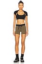 view 5 of 6 x The Loop & Pleasures Pace Short Tights in Olive