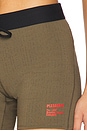 view 6 of 6 x The Loop & Pleasures Pace Short Tights in Olive