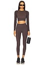 view 4 of 4 Studio Knit Crop Long Sleeve Top in Pebble & Black