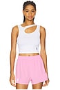 view 1 of 5 Studio Cut-out Crop Top in White
