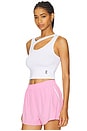 view 3 of 5 Studio Cut-out Crop Top in White