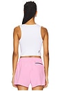 view 4 of 5 Studio Cut-out Crop Top in White