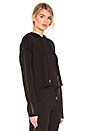 view 2 of 4 Cropped Mesh Hoodie in Black