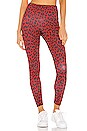 view 1 of 4 LEGGINGS TAILLE HAUTE in Red Leopard