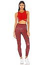 view 4 of 4 LEGGINGS TAILLE HAUTE in Red Leopard