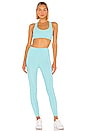 view 4 of 5 Sweetheart Midi Legging in Cyan Rib