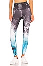 view 1 of 4 Graphic High Rise Midi Legging in Smokey Ice