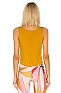 view 3 of 4 Knot Crop Top in Medallion