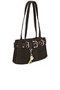 view 4 of 4 SAC À BANDOULIÈRE MINI BROCLE in Suede Mocha Eyelets