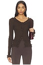 view 1 of 4 GILET CAROLINE in Brown