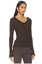 view 2 of 4 GILET CAROLINE in Brown