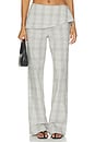 view 1 of 6 Rafaella Trousers in Checkered Grey