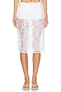 view 1 of 6 Alba Long Skirt in White