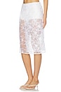 view 3 of 6 Alba Long Skirt in White