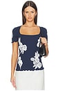 view 1 of 5 Elva Seamless T-shirt in Navy