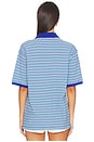 view 3 of 4 Neo Unisex Polo in Blue Stripes
