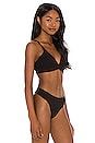 view 2 of 4 Organic Cotton Triangle Bra in Black