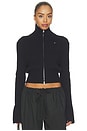 view 1 of 4 The Weekday Zip-up Cardi in Black
