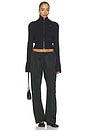 view 5 of 4 The Weekday Zip-up Cardi in Black