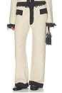 view 1 of 7 PANTALON RELAX THE BOUCLÉ in Heather Grey & Antique Cream