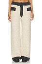 view 2 of 7 PANTALON RELAX THE BOUCLÉ in Heather Grey & Antique Cream