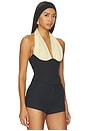 view 2 of 4 Le Cinema Bustier in Antique Tan & Black