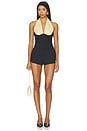 view 5 of 4 Le Cinema Bustier in Antique Tan & Black