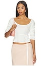 view 1 of 4 The Decolletage Tee in White