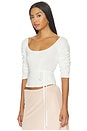 view 2 of 4 The Decolletage Tee in White
