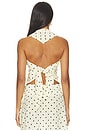 view 4 of 4 The Kiss Me Dot Top in Cream/Black Dot