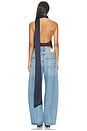view 4 of 3 Cowl Neck Halter Top in Midnight Blue