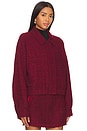 view 3 of 6 Natasha Jacket in Burgundy