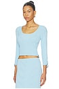 view 2 of 4 Blake Top in Light Blue