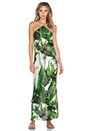 view 1 of 3 Green Leaves Maxi Dress in Off White & Green