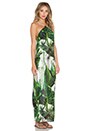 view 2 of 3 Green Leaves Maxi Dress in Off White & Green