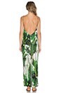 view 3 of 3 Green Leaves Maxi Dress in Off White & Green