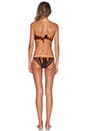 view 3 of 6 California Leaves Mesh Bikini Set in Orange & Black