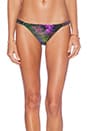 view 4 of 6 Palm Tree Ruffle Bikini Set in Green & Purple
