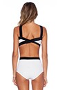 view 3 of 3 Bicolor Swimsuit in White & Black