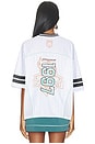 view 5 of 6 New York Liberty Unisex Boxy Top in White