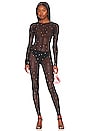 view 1 of 4 Gem Jumpsuit in Black & Multicolor Gems