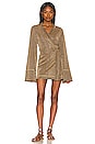view 1 of 4 Lumiere Wrap Short Kaftan in Sand