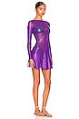 view 2 of 3 Lame Mini Dress in Purple