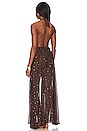 view 3 of 4 Gem Deep V Dress in Brown Multicolor