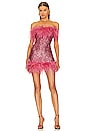 view 1 of 4 Paillettes Plumage Mini Dress in Rose
