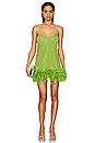view 1 of 4 Lumiere Plumage Mini Dress in Lime