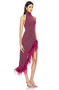 view 2 of 4 Lumiere Plumage Turtleneck Dress in Aubergine