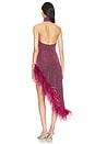 view 3 of 4 Lumiere Plumage Turtleneck Dress in Aubergine